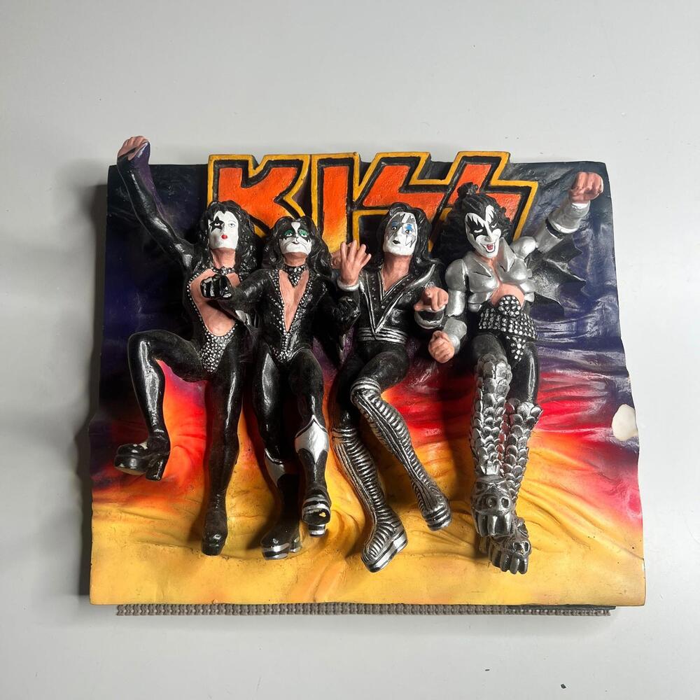 90s KISS Vintage 1998 3D Wall Plaque Resin Band Art Proof‎ of Authenticity
